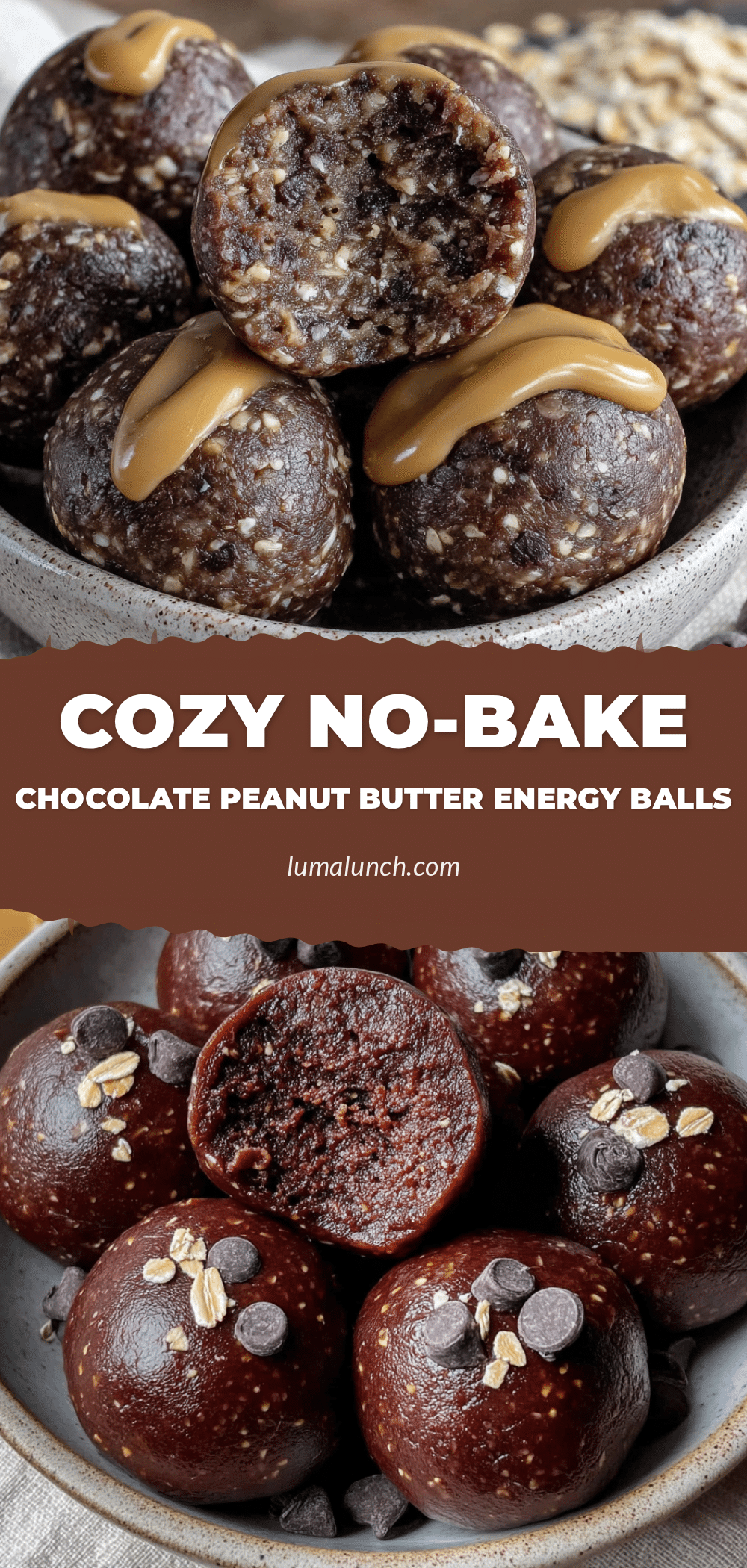 no-bake chocolate peanut butter energy balls recipe