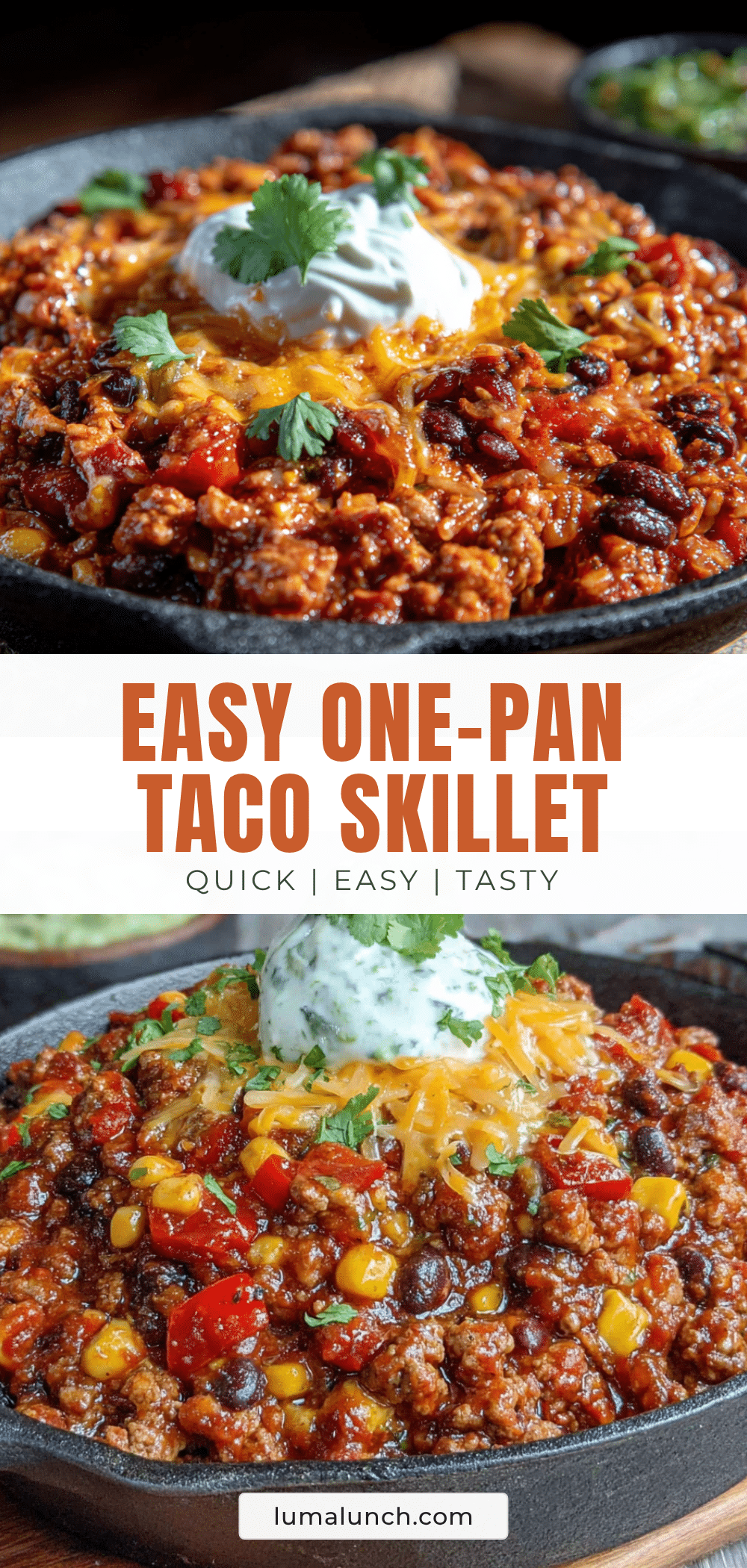 one-pan ground turkey taco skillet recipe