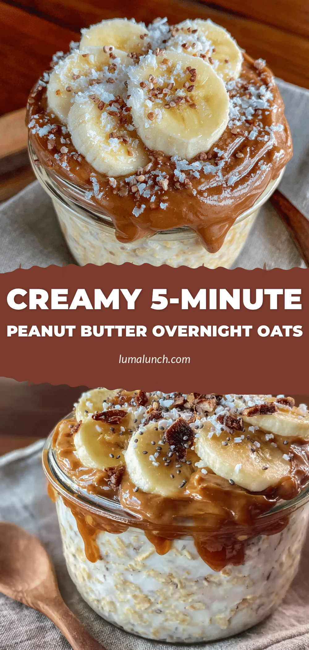 peanut butter banana overnight oats recipe