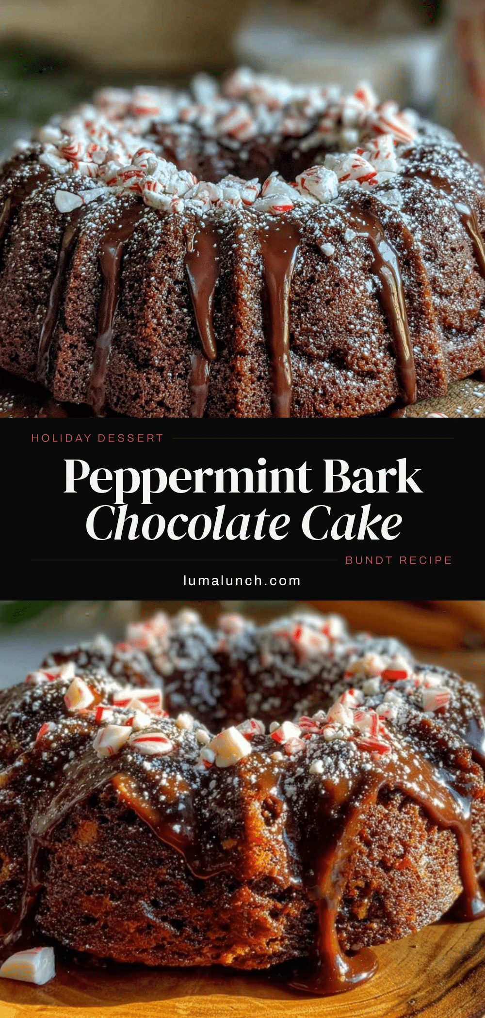 Peppermint Bark Bundt Cake recipe