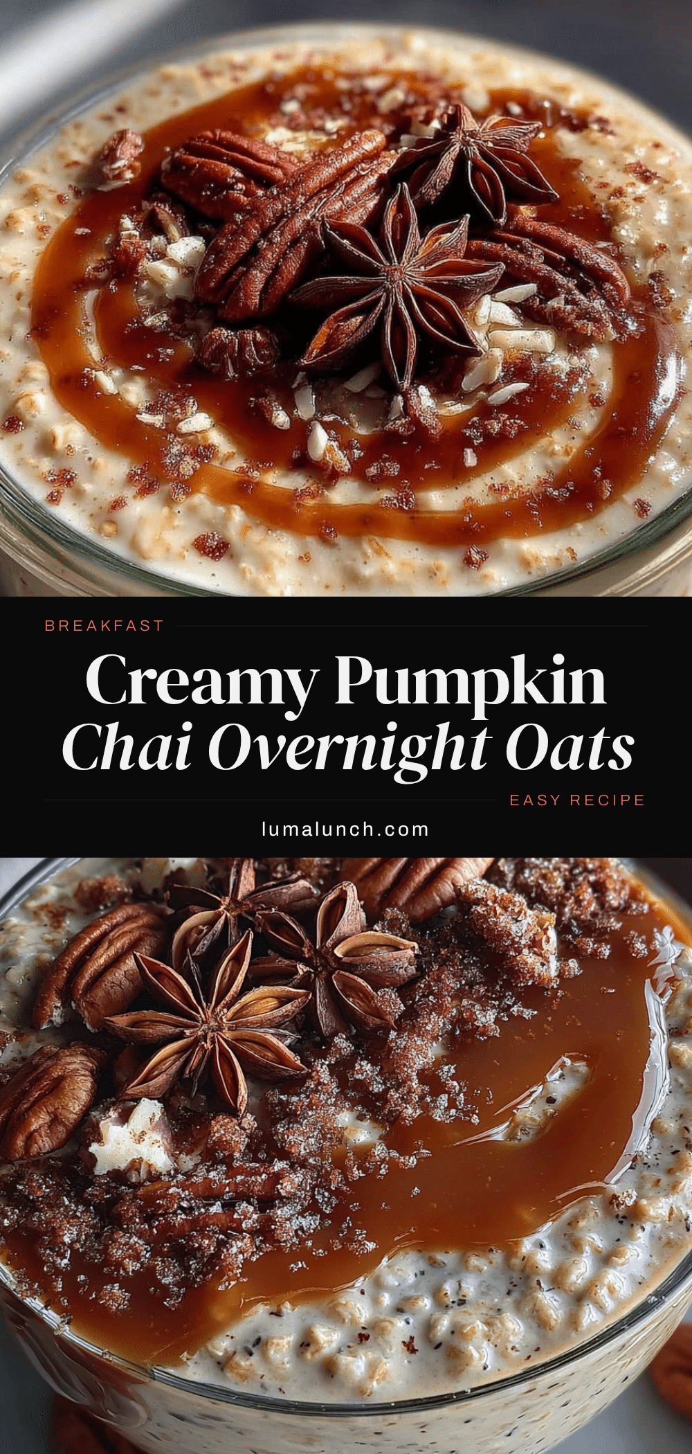 pumpkin chai latte overnight oats recipe