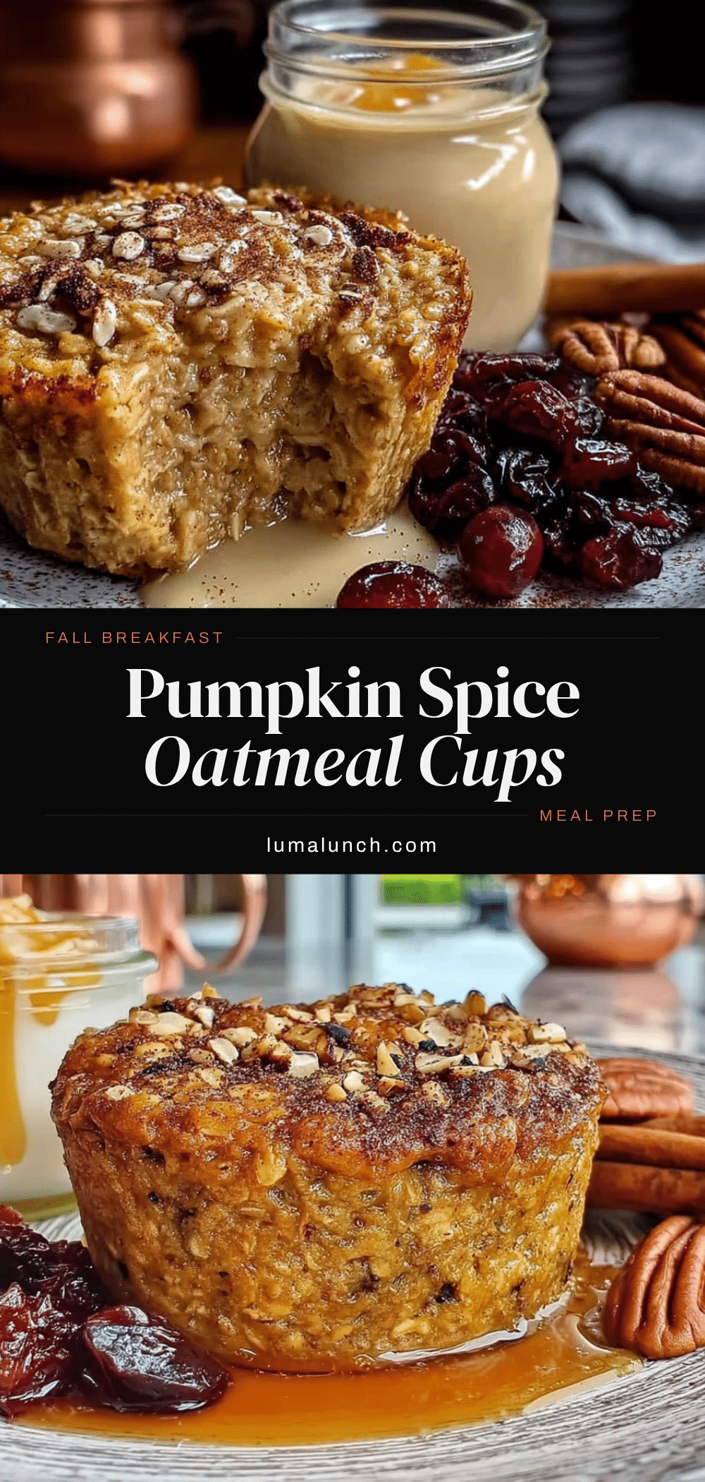 pumpkin spice baked oatmeal cups recipe