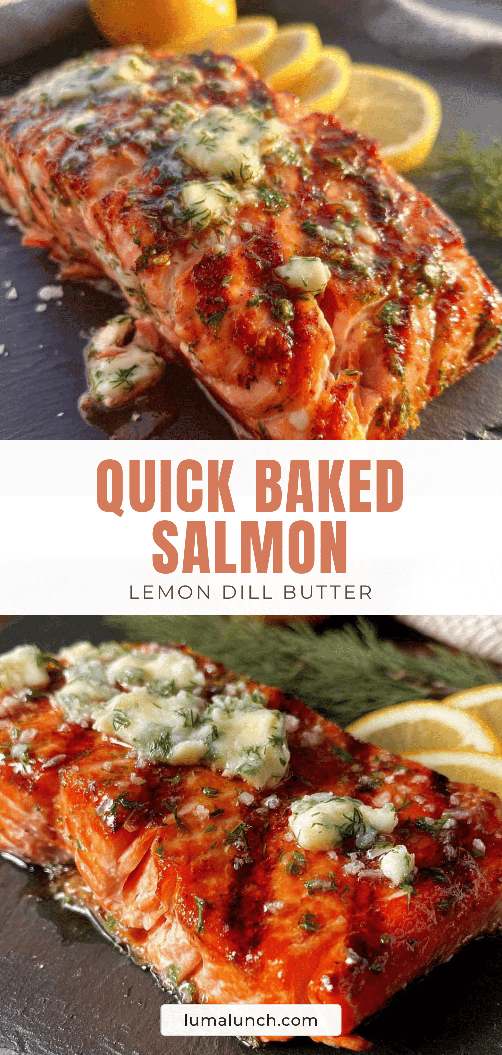 quick baked salmon with lemon dill butter recipe