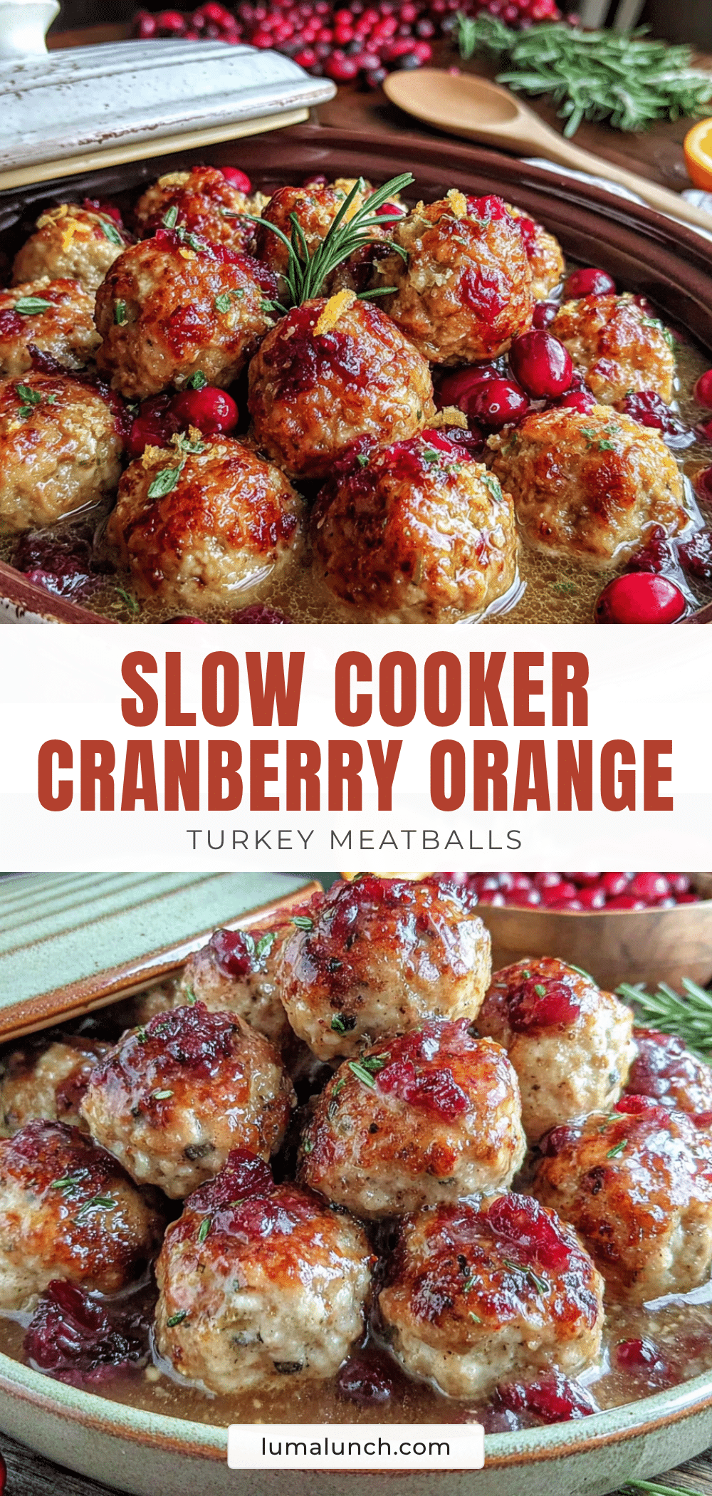 slow cooker cranberry orange turkey meatballs recipe