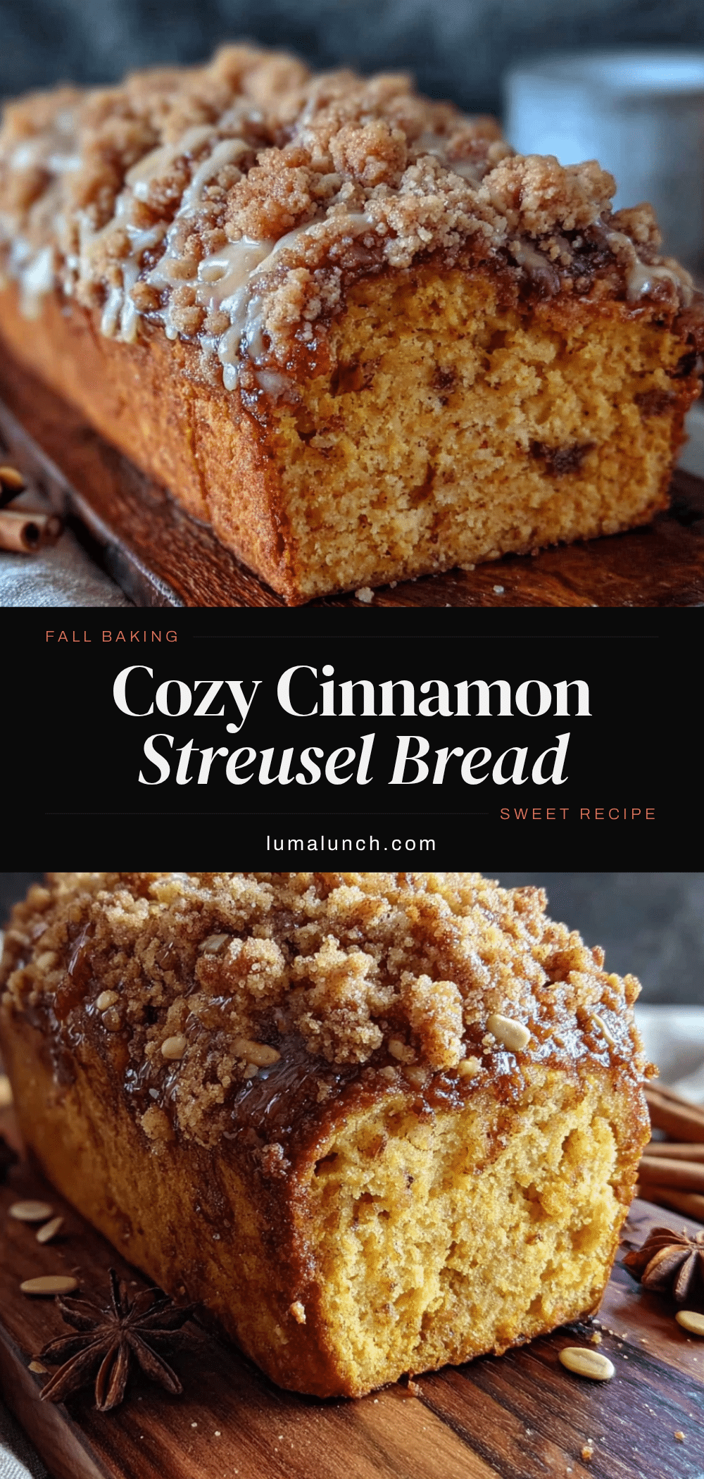 cinnamon streusel pumpkin bread recipe