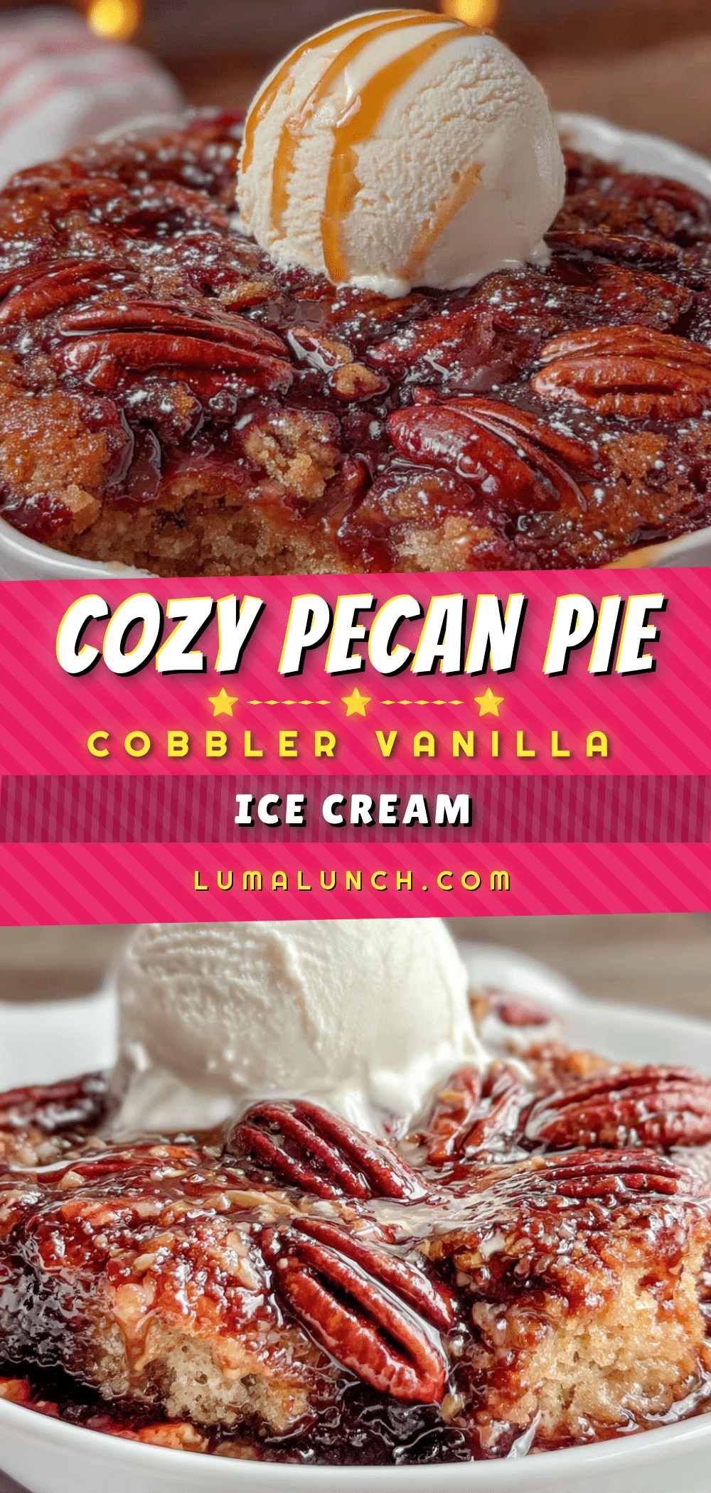 cozy pecan pie cobbler recipe