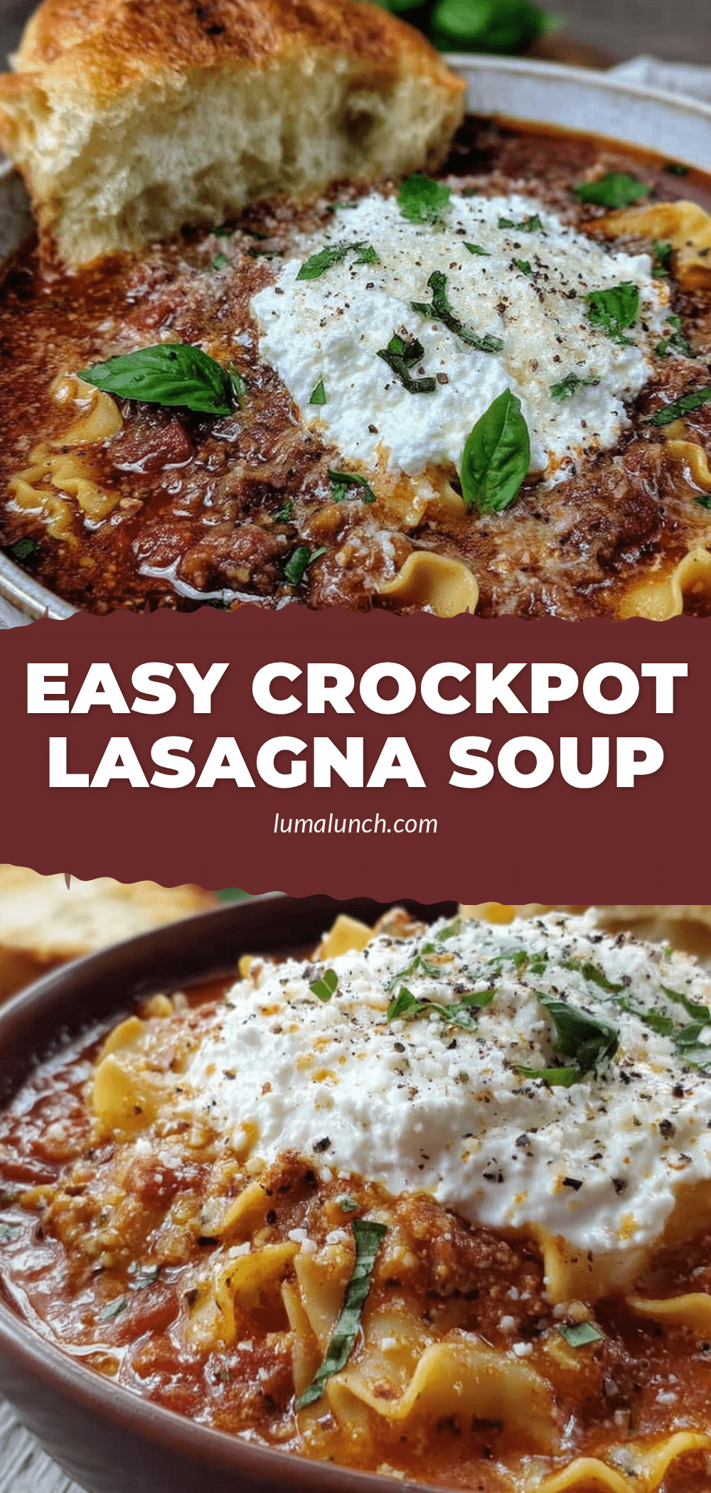 crockpot lasagna soup recipe