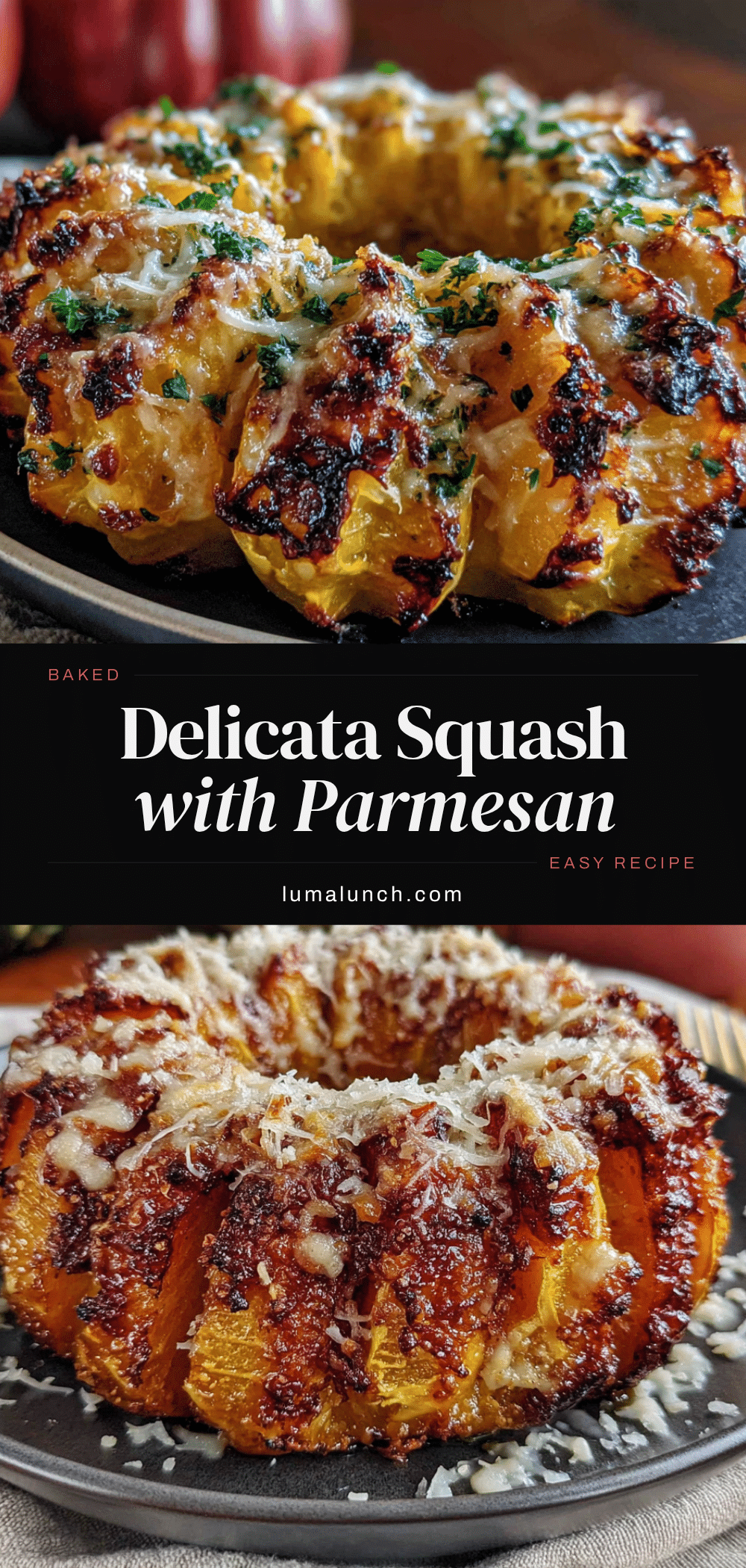 easy baked delicata squash rings with parmesan recipe