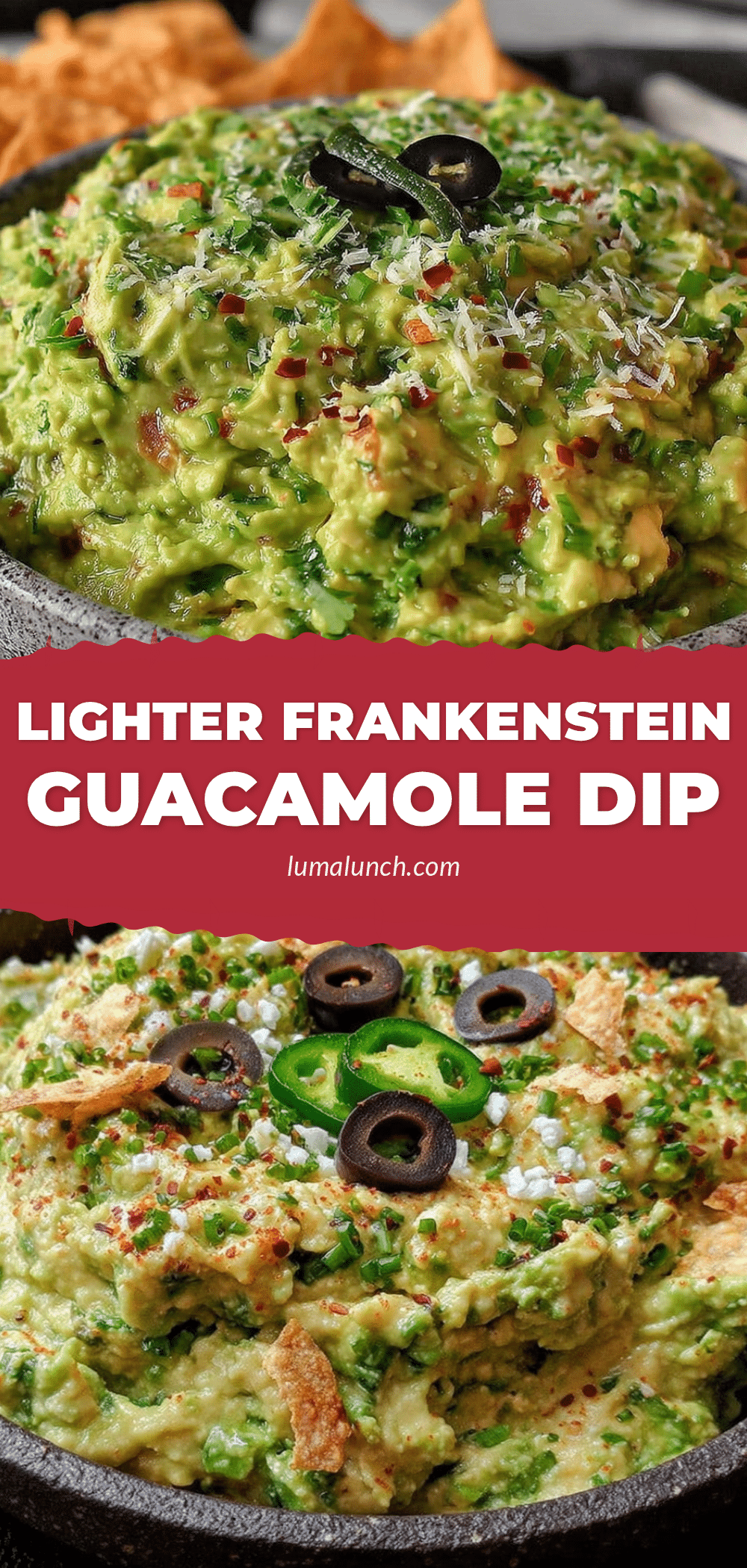 healthy frankenstein guacamole dip recipe