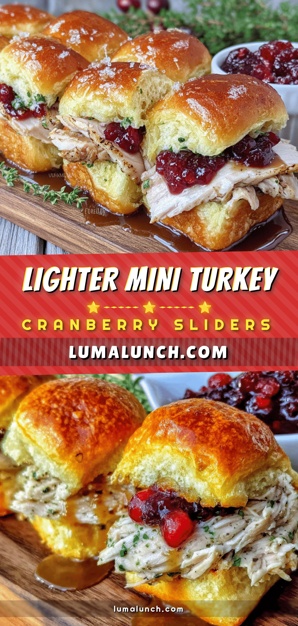 lighter mini turkey cranberry sliders recipe