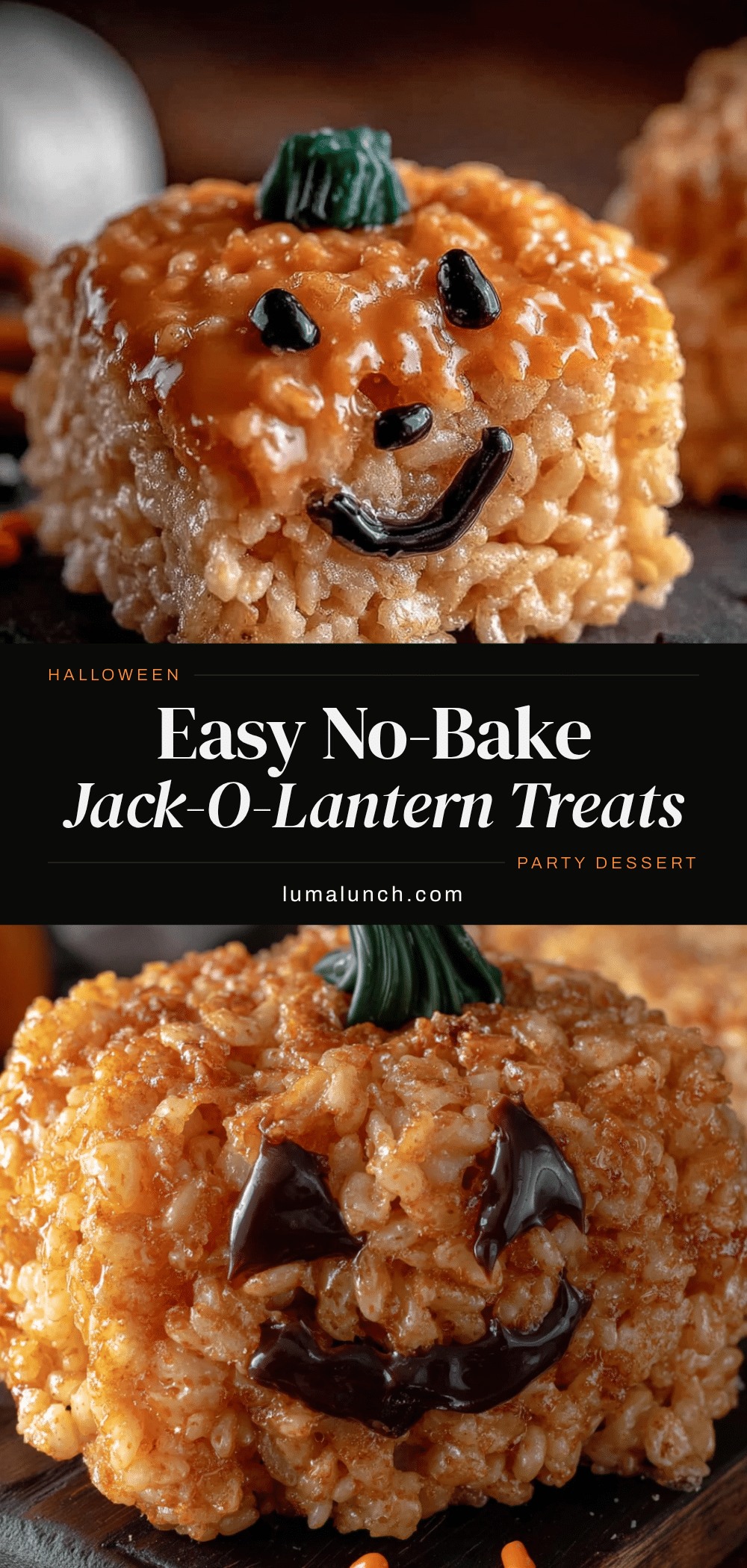 no-bake jack-o-lantern treats recipe