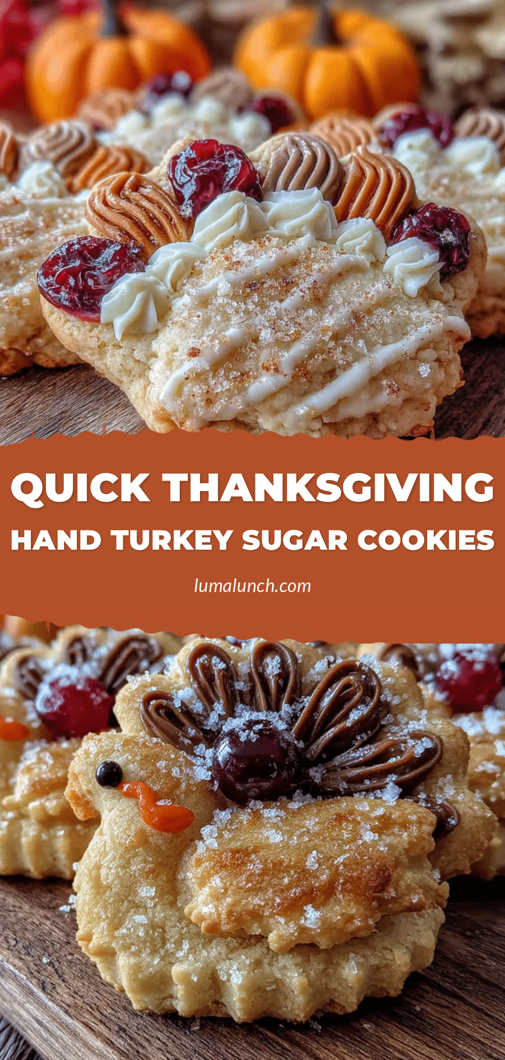quick thanksgiving hand turkey sugar cookies recipe