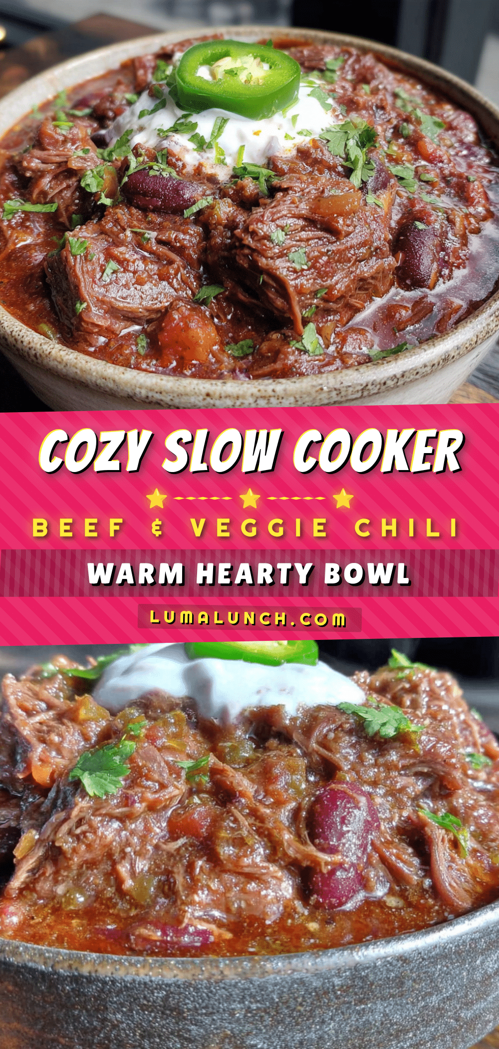 slow cooker beef vegetable chili recipe
