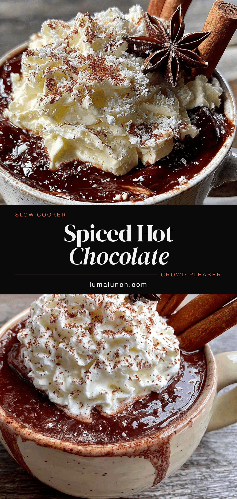 slow cooker spiced hot chocolate recipe