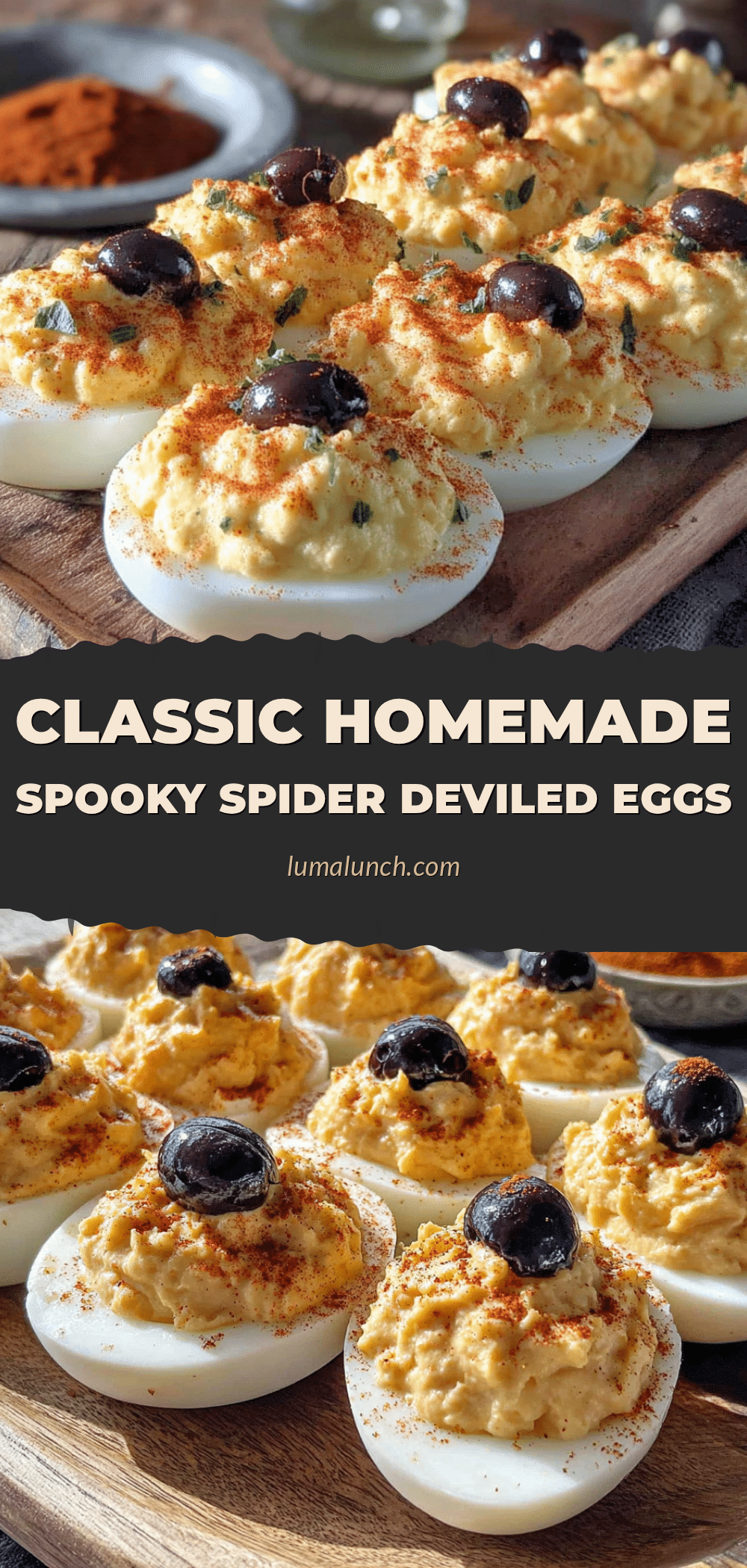 spider deviled eggs recipe