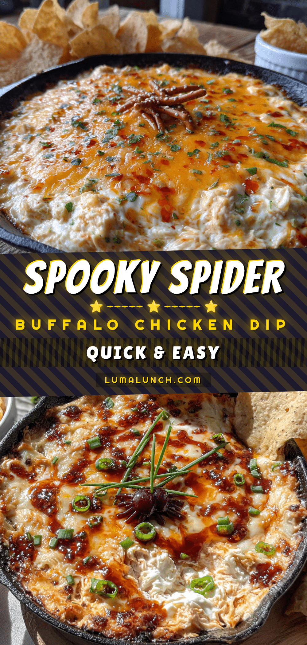 spider web buffalo chicken dip recipe