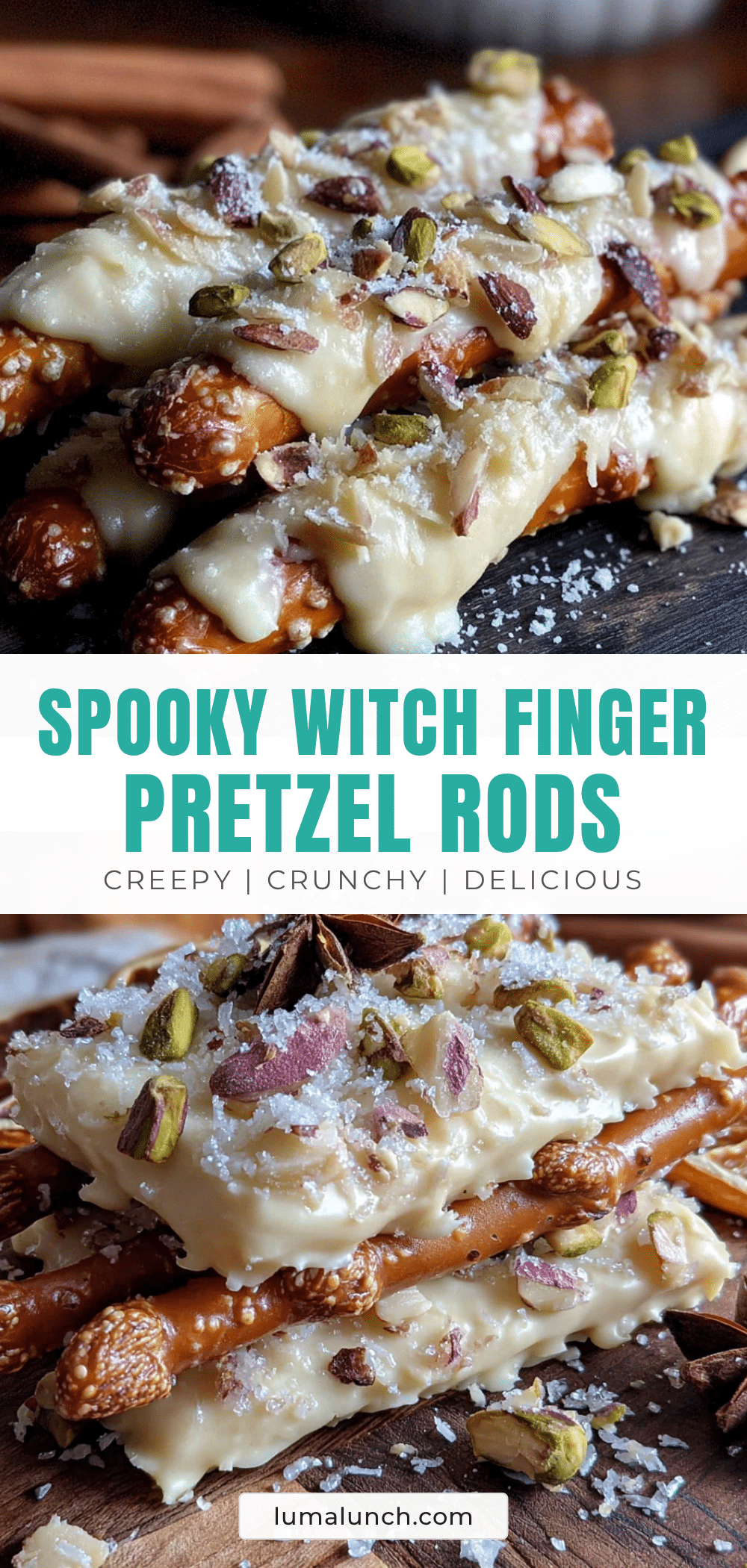 witch finger pretzel rods recipe